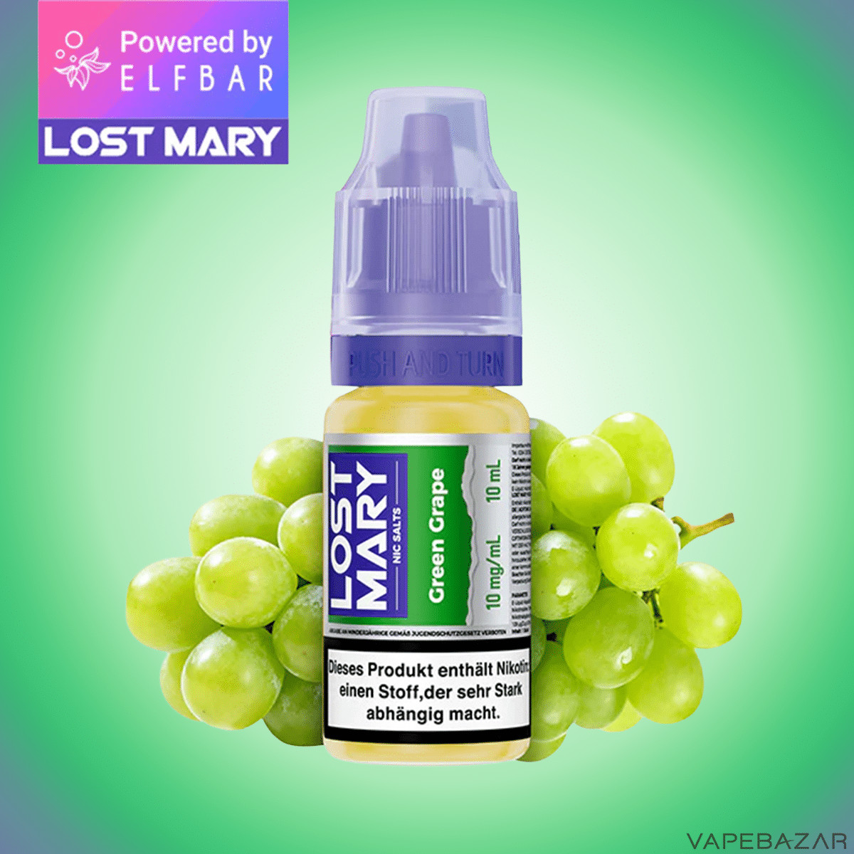 Elfbar Lost Mary NicSalt Green Grape 1 | Vapebazar Lost Mary Nicsalt - Green Grape