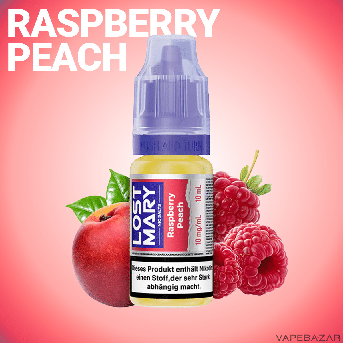 Elfbar Lost Mary NicSalt Raspberry Peach | Vapebazar Lost Mary Nicsalt - Raspberry Peach – Bild 2