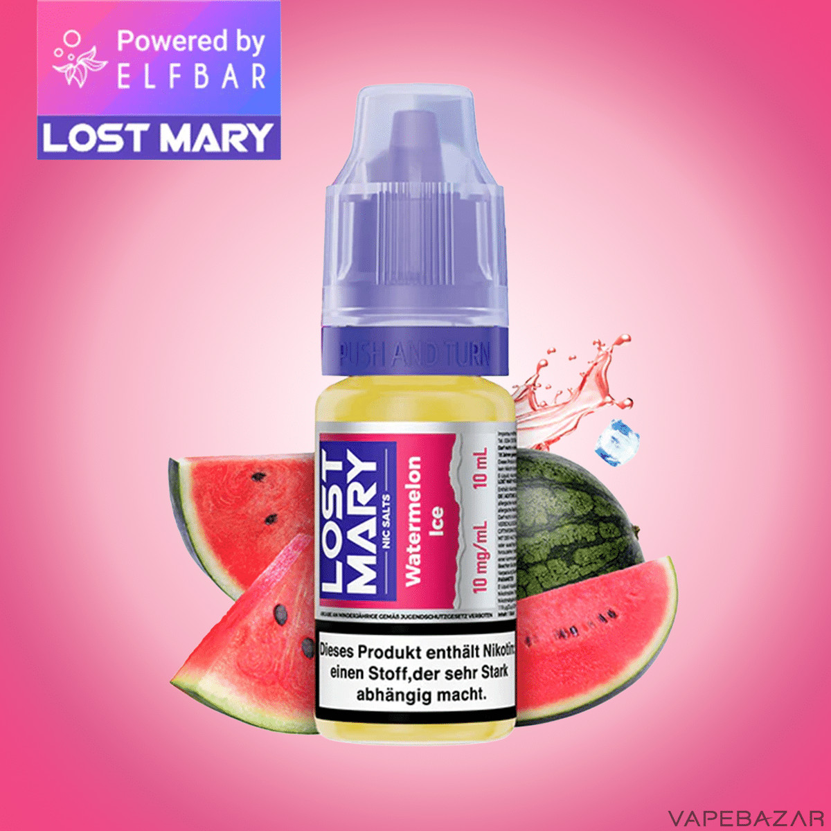 Elfbar Lost Mary NicSalt Watermelon Ice 1 | Vapebazar Elfbar Lost Mary Nicsalt - Watermelon Ice-1
