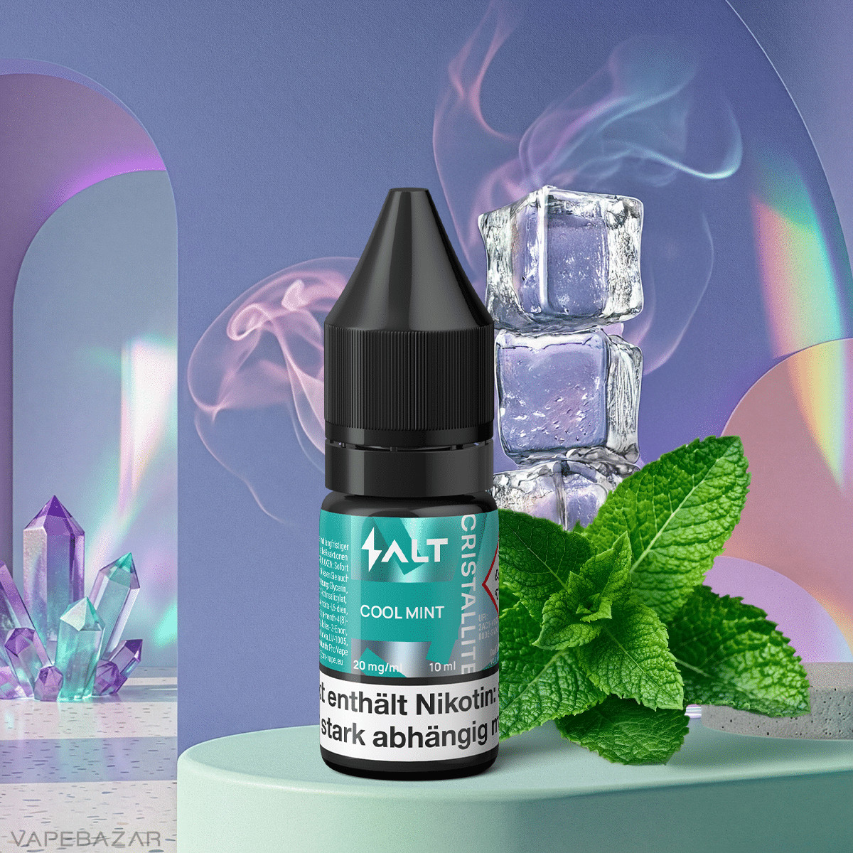 Salt Cristallite Liquid Cool Mint 2 | Vapebazar Salt Cristallite Liquid - Cool Mint-2