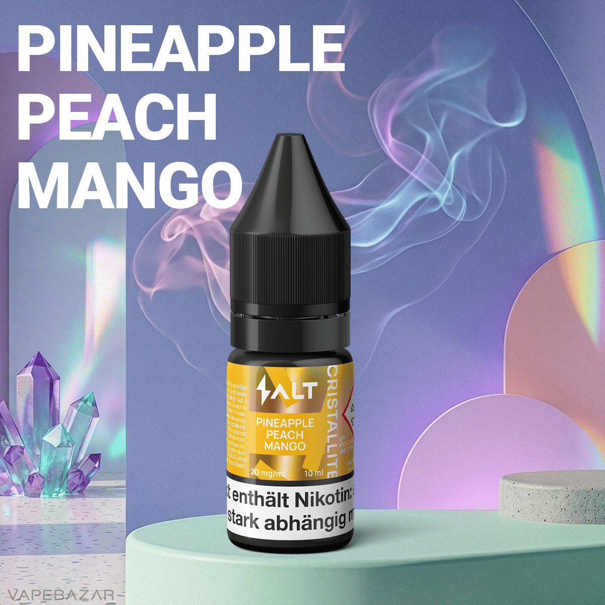 Salt Cristallite Liquid Pineapple Peach Mango 1 | Vapebazar Salt Cristallite Liquid - Pineapple Peach Mango