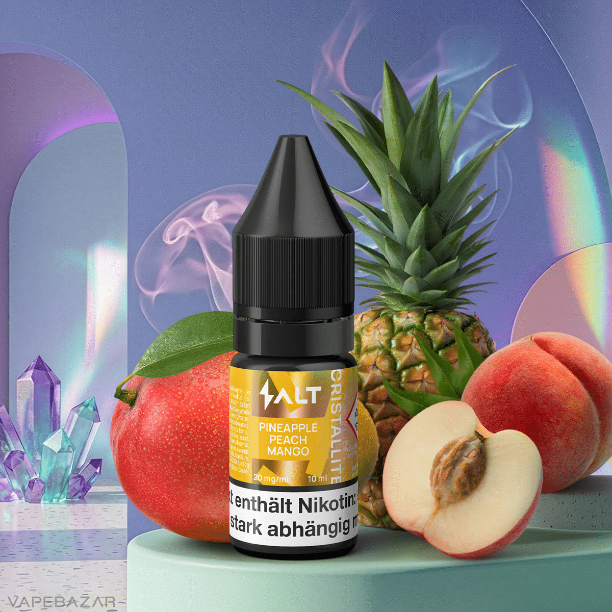 Salt Cristallite Liquid Pineapple Peach Mango 2 | Vapebazar Salt Cristallite Liquid - Pineapple Peach Mango-2