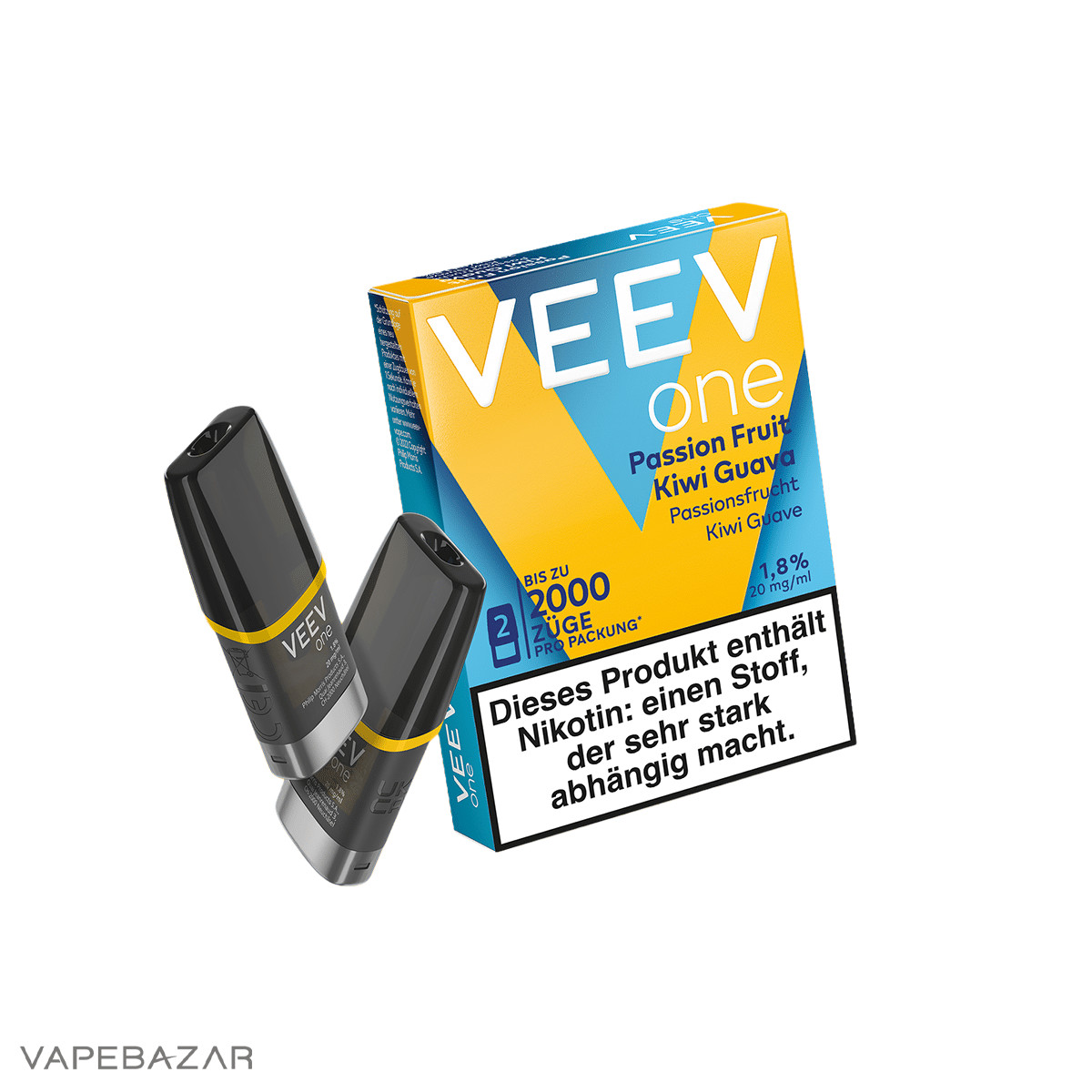 VeevOnePassionFruitKiwiGuava3 | Vapebazar Veev One Pods - Passion Fruit Kiwi Guava (2Er Pack)
