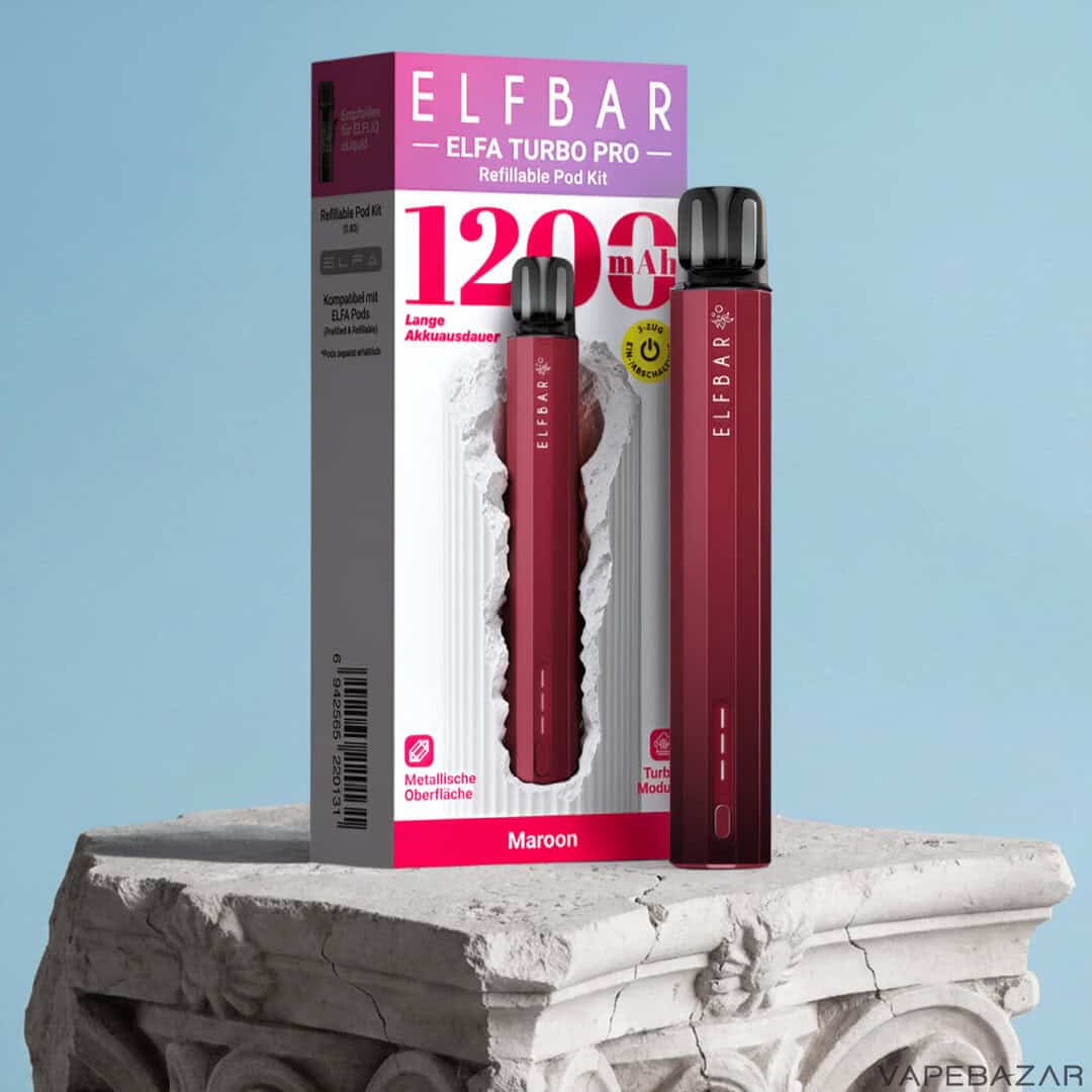 ELFA Turbo Pro Kit Maroon 1 | Vapebazar Elfa Turbo Pro Kit - Maroon