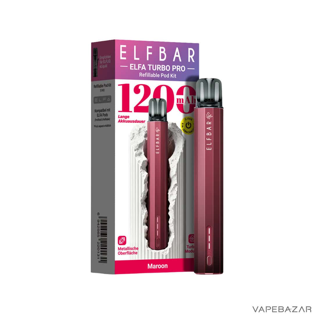 ELFA Turbo Pro Kit Maroon 2 | Vapebazar Elfa Turbo Pro Kit - Maroon 3