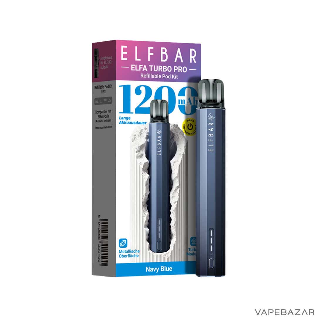 ELFA Turbo Pro Kit Navy Blue 2 | Vapebazar Elfa Turbo Pro Kit - Navy Blue 3