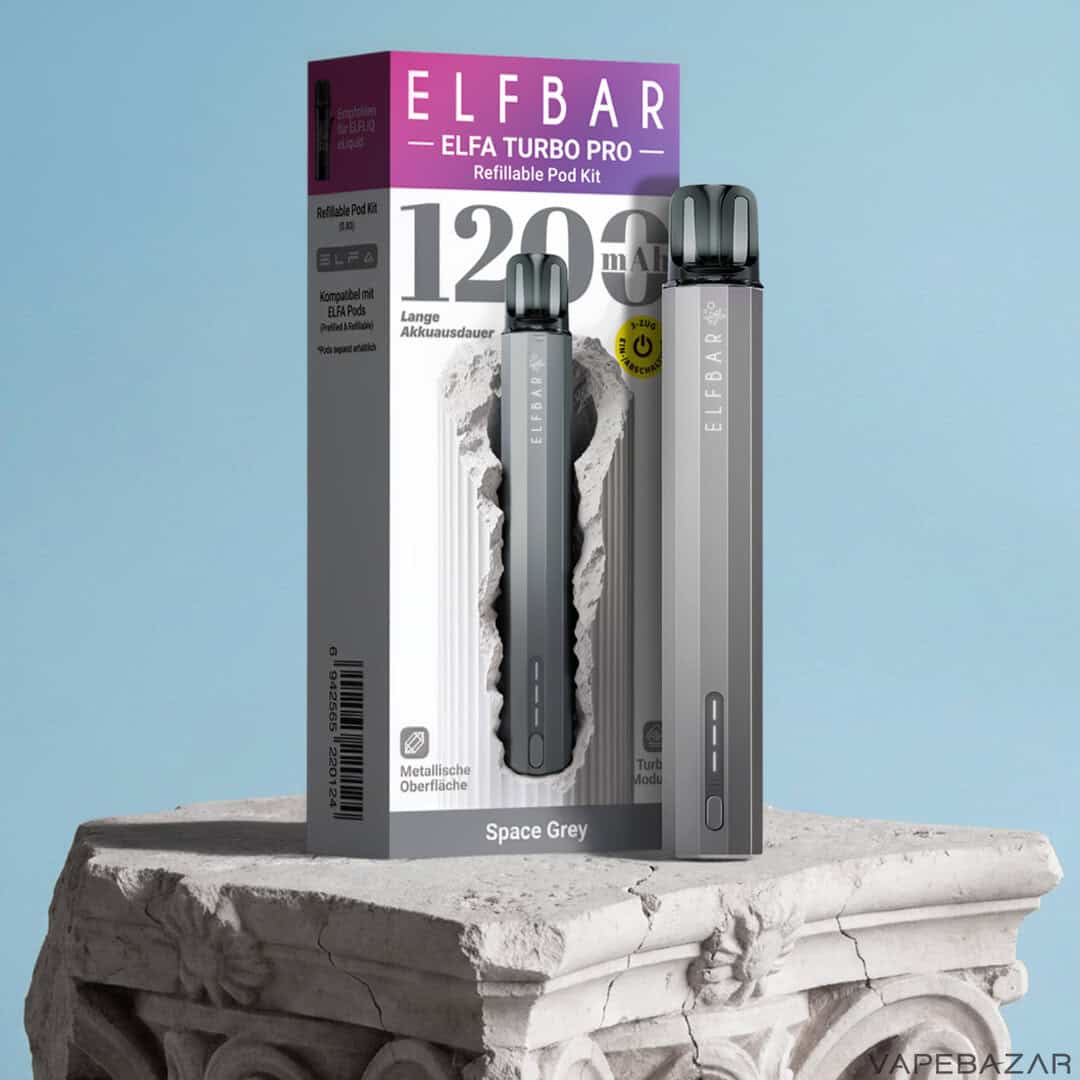 ELFA Turbo Pro Kit Space Grey 1 | Vapebazar Elfa Turbo Pro Kit - Space Grey