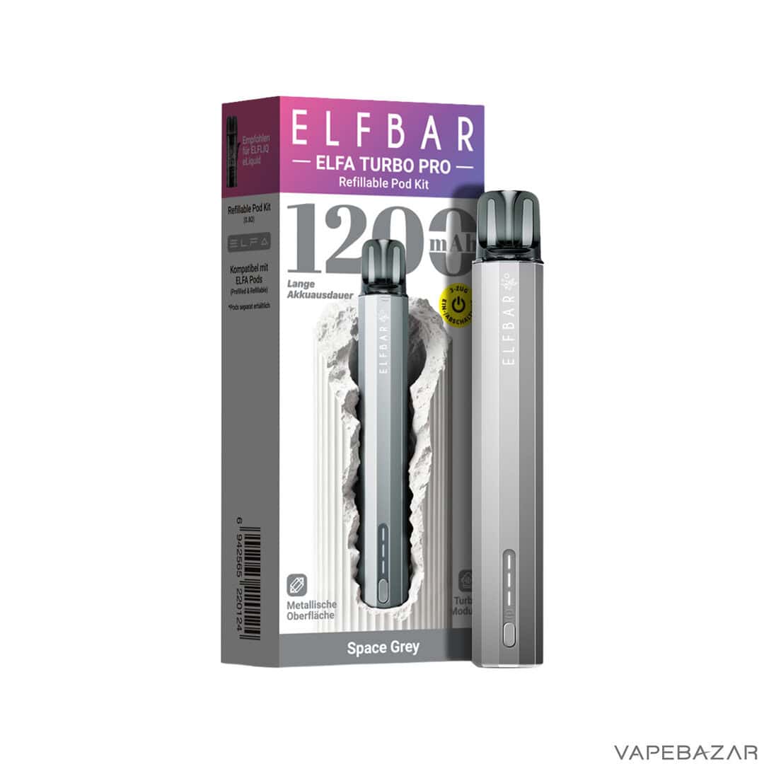 ELFA Turbo Pro Kit Space Grey 2 | Vapebazar Elfa Turbo Pro Kit - Space Grey 2