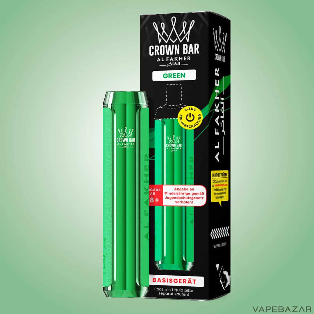 Crown Bar Al Fakher Green 2 | Vapebazar Crown Bar Al Fakher - Green 2