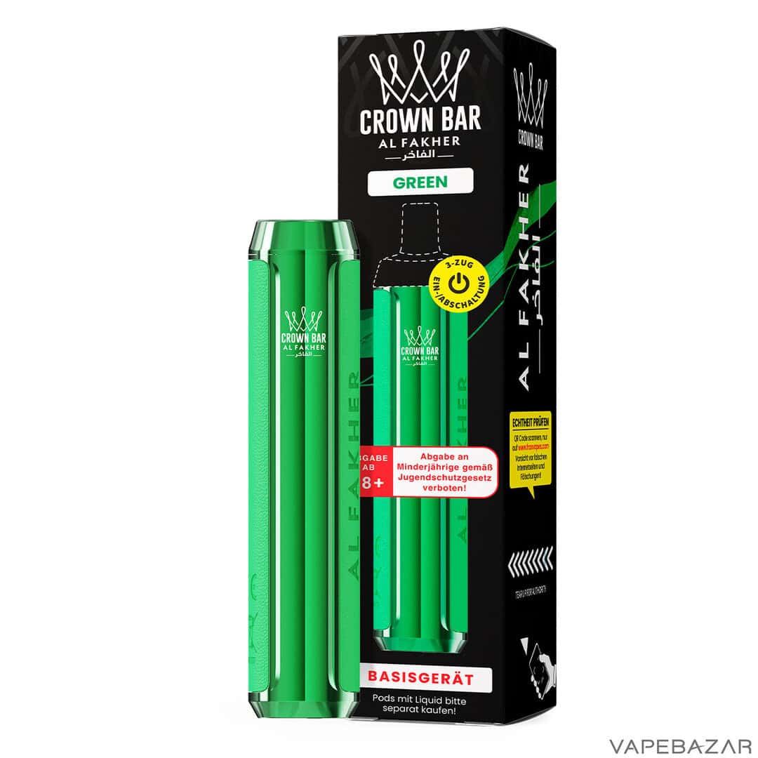 Crown Bar Al Fakher Green 3 | Vapebazar Crown Bar Al Fakher - Green 3