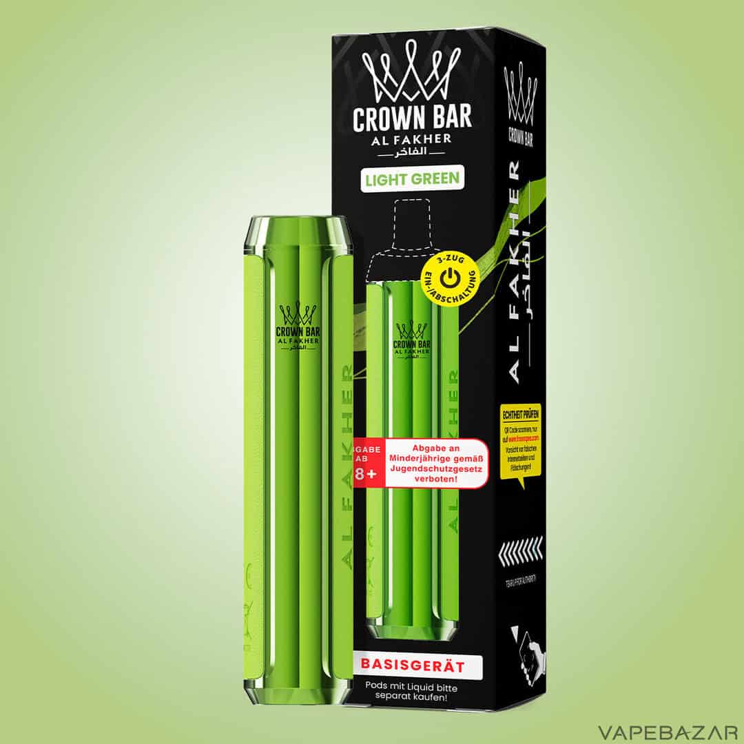 Crown Bar Al Fakher Light Green 2 | Vapebazar Crown Bar Al Fakher - Light Green 2