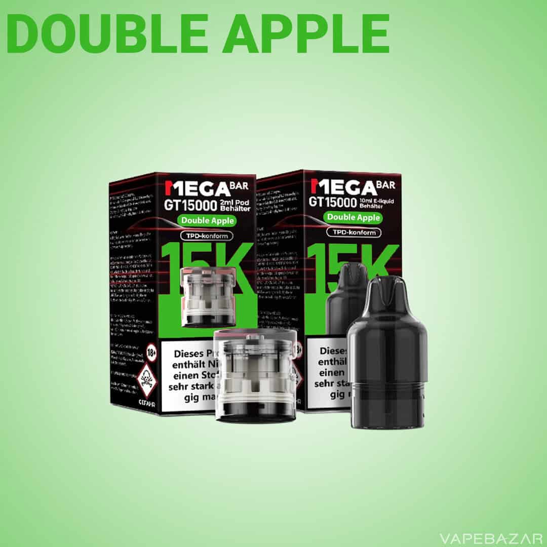 MegaBar GT15000 Double Apple 2 | Vapebazar Megabar Gt15000 Double Apple 2