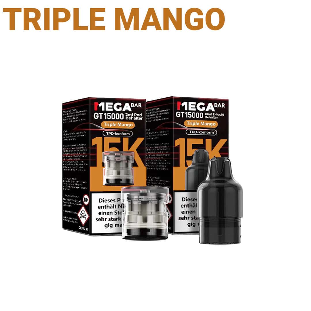 MegaBar GT15000 Triple Mango 3 | Vapebazar Megabar Gt15000 Triple Mango