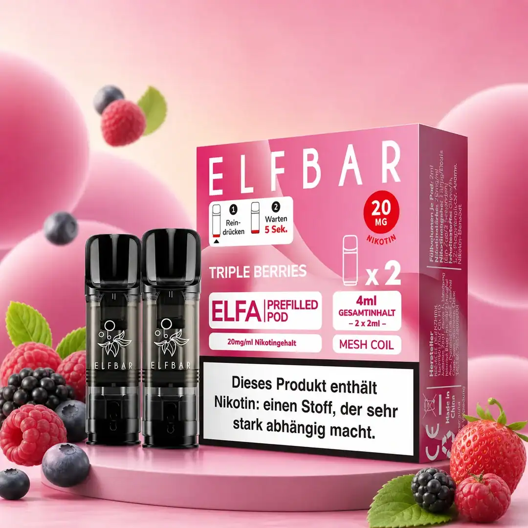 elf bar elfa triple berries | Vapebazar Elf Bar Elfa Triple Berries Prefilled Pod 2Er-Pack Mit 20 Mg Nikotin – Beerenmix