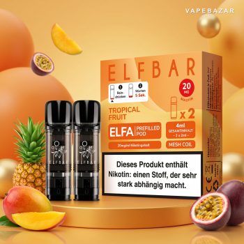 Elf Bar ELFA Pods Tropical Fruit 20mg – 2er Pack Prefilled Pods mit ELFA Verpackung – Vapebazar