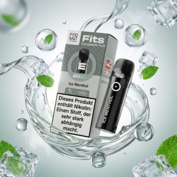 Pod Salt Fits Pods Ice Menthol 20mg/ml 3er Pack – ELFA kompatibler Prefilled Pod