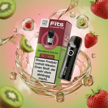 Pod Salt Fits Pods Strawberry Kiwi Ice 20mg/ml 3er Pack – ELFA kompatibler Prefilled Pod