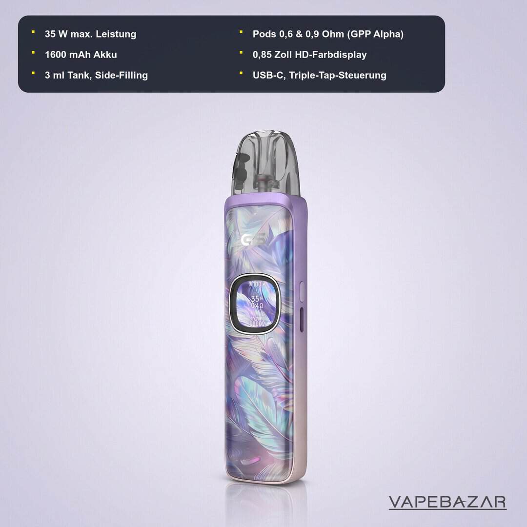 uwell caliburn g5 aurora feathers 02 | Vapebazar Uwell Caliburn G5 Aurora Feathers – Technische Daten Und Specs