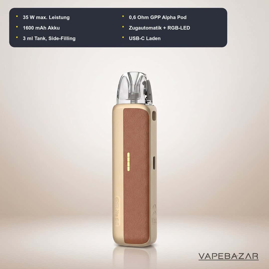 uwell caliburn g5 lite se brown leather 02 | Vapebazar Uwell Caliburn G5 Lite Se Brown Leather Technische Daten
