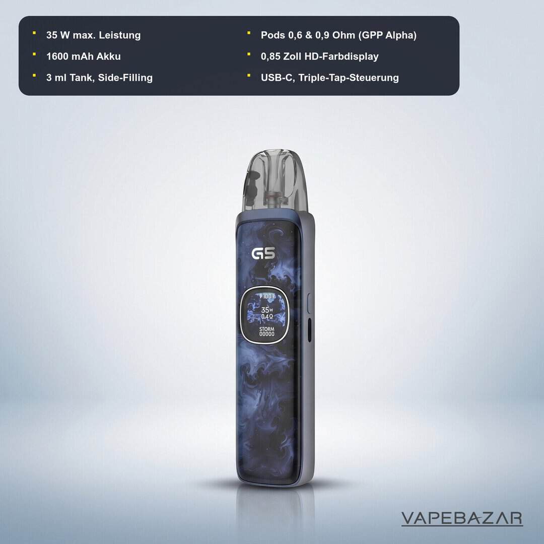 uwell caliburn g5 navy ripples 02 | Vapebazar Uwell Caliburn G5 Navy Ripples – Technische Daten Und Specs