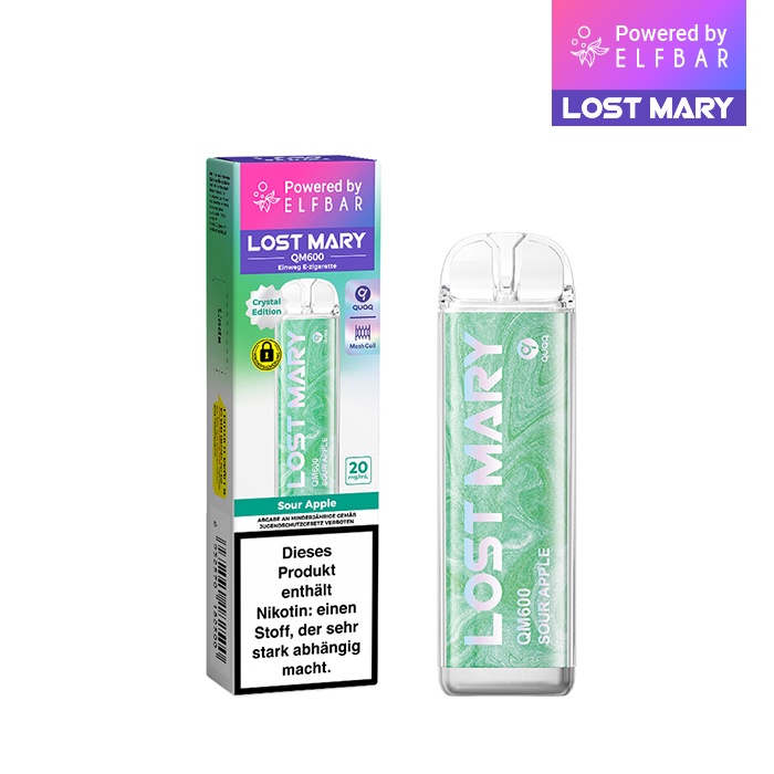 02 Sour Apple | Vapebazar Elfbar Lost Mary Qm600 – Sour Apple