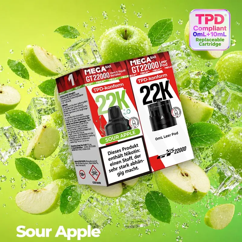 04 Megabar GT22000 Sour Apple | Vapebazar Megabar Gt22000 Sour Apple Vapebazar