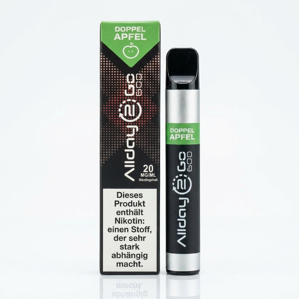 Allday2Go Doppelapfel Drittbild | Vapebazar Allday2Go – Doppelapfel – Einweg Vape