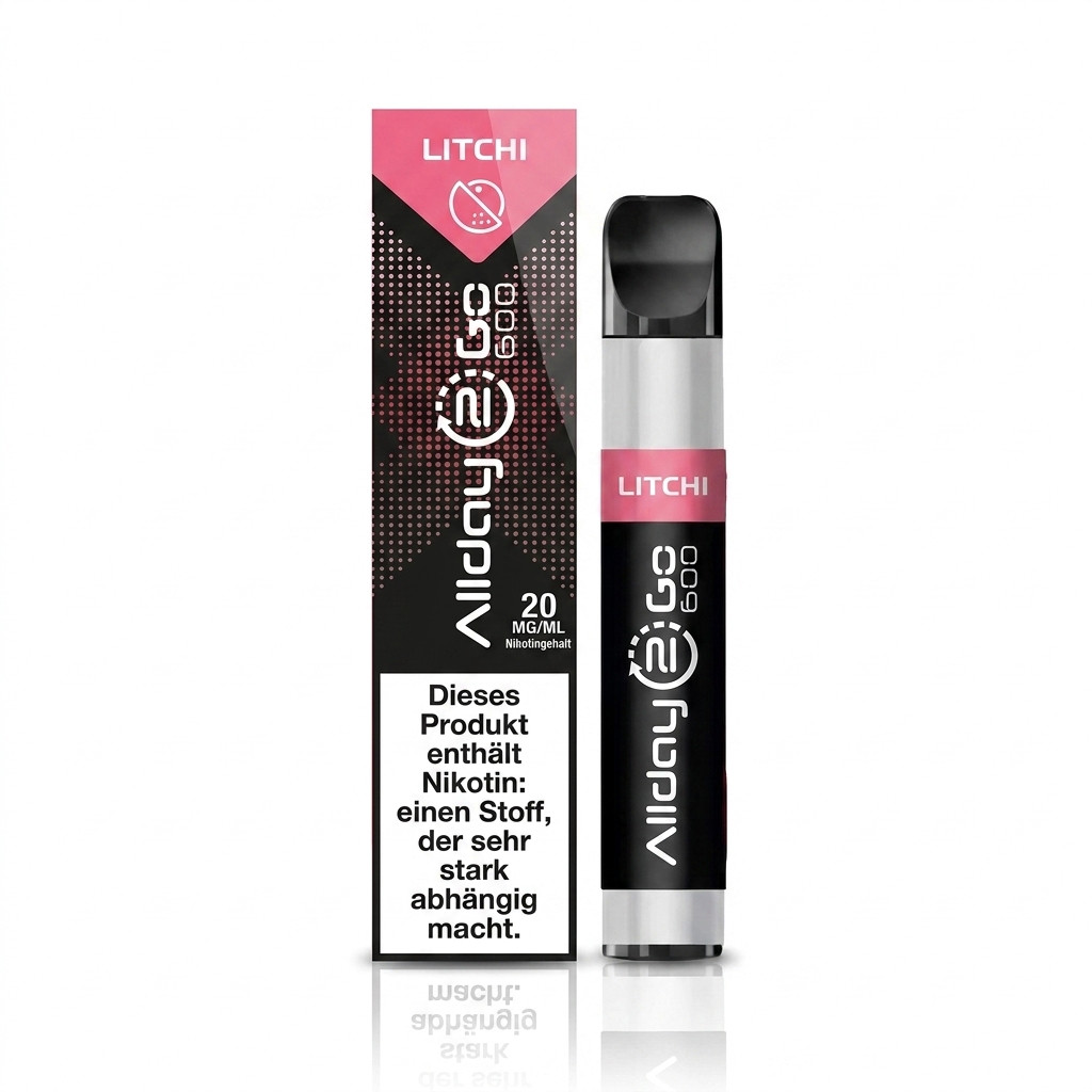 Allday2Go Litchi Drittbild | Vapebazar Allday2Go – Litchi – Einweg Vape
