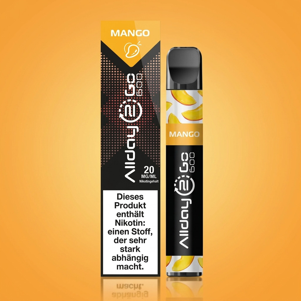 Allday2Go Mango Zweitbild | Vapebazar Allday2Go – Mango – Einweg Vape