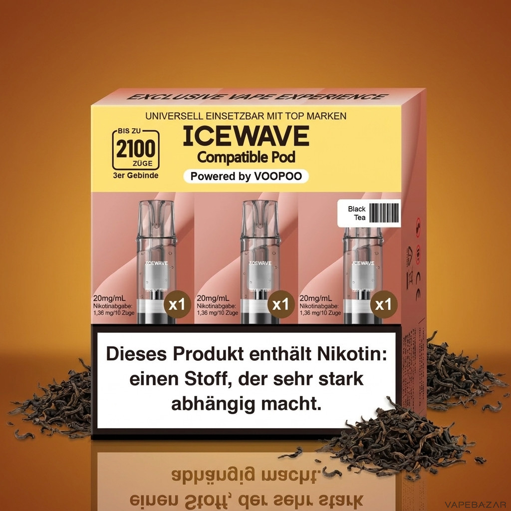 Icewave Pod Black Tea | Vapebazar Icewave Pod - Black Tea - 3Er Pack