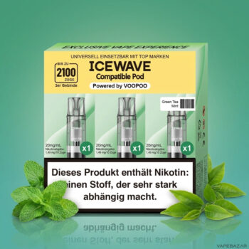 ICEWAVE Pod - Green Tea Mint - 3er Pack