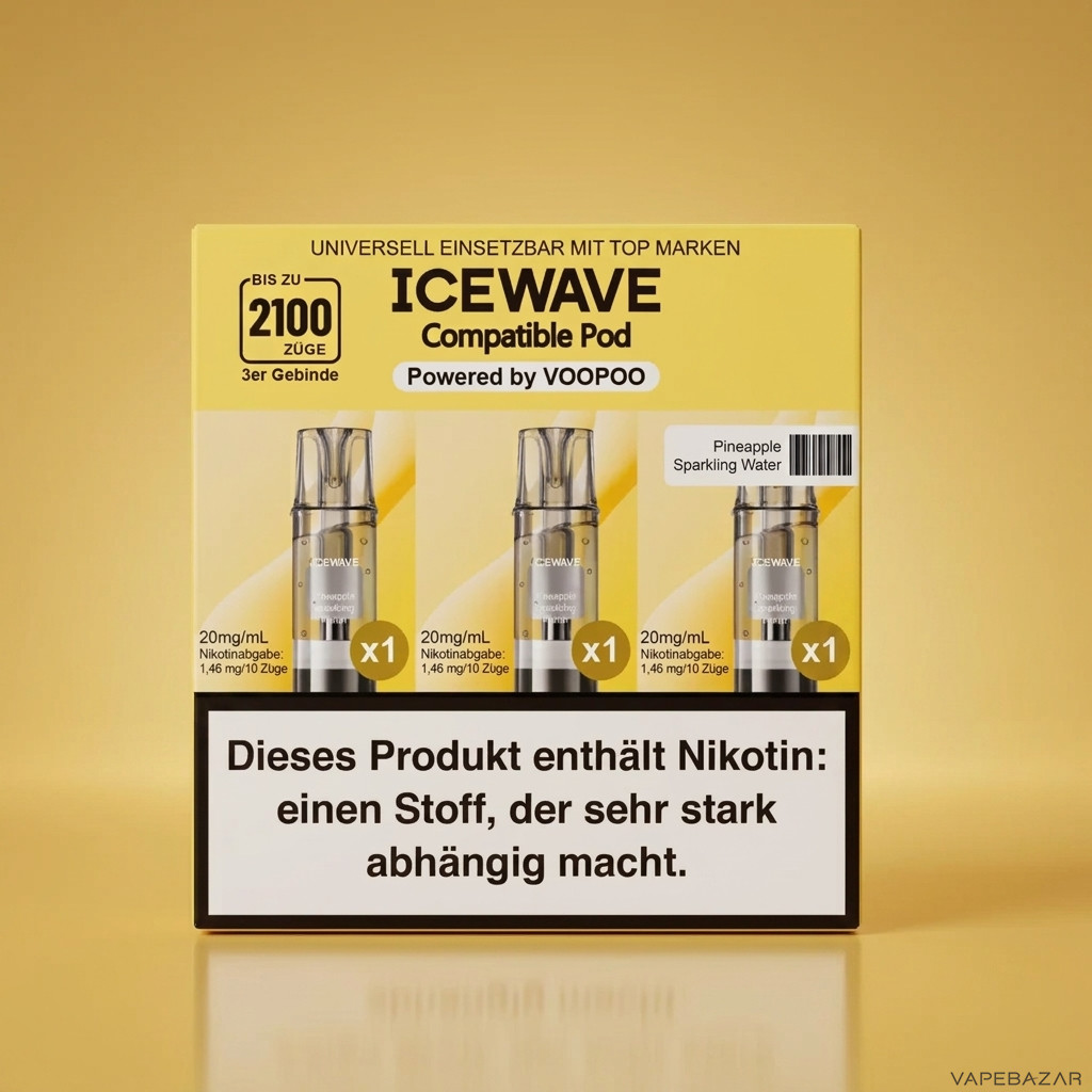 Icewave Pod Pineapple Sparkling Water ohne Frucht | Vapebazar Icewave Pod - Pineapple Sparkling Water - Ohne Frucht