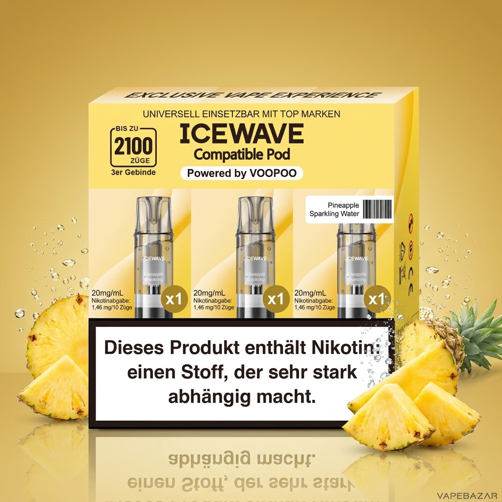 Icewave Pod Pineapple Sparkling Water | Vapebazar Icewave Pod - Pineapple Sparkling Water
