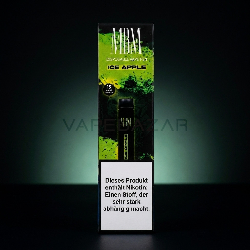 MBM Einweg Vape Ice Apple dunkel | Vapebazar Mbm Einweg Vape – Ice Apple – Dunkel