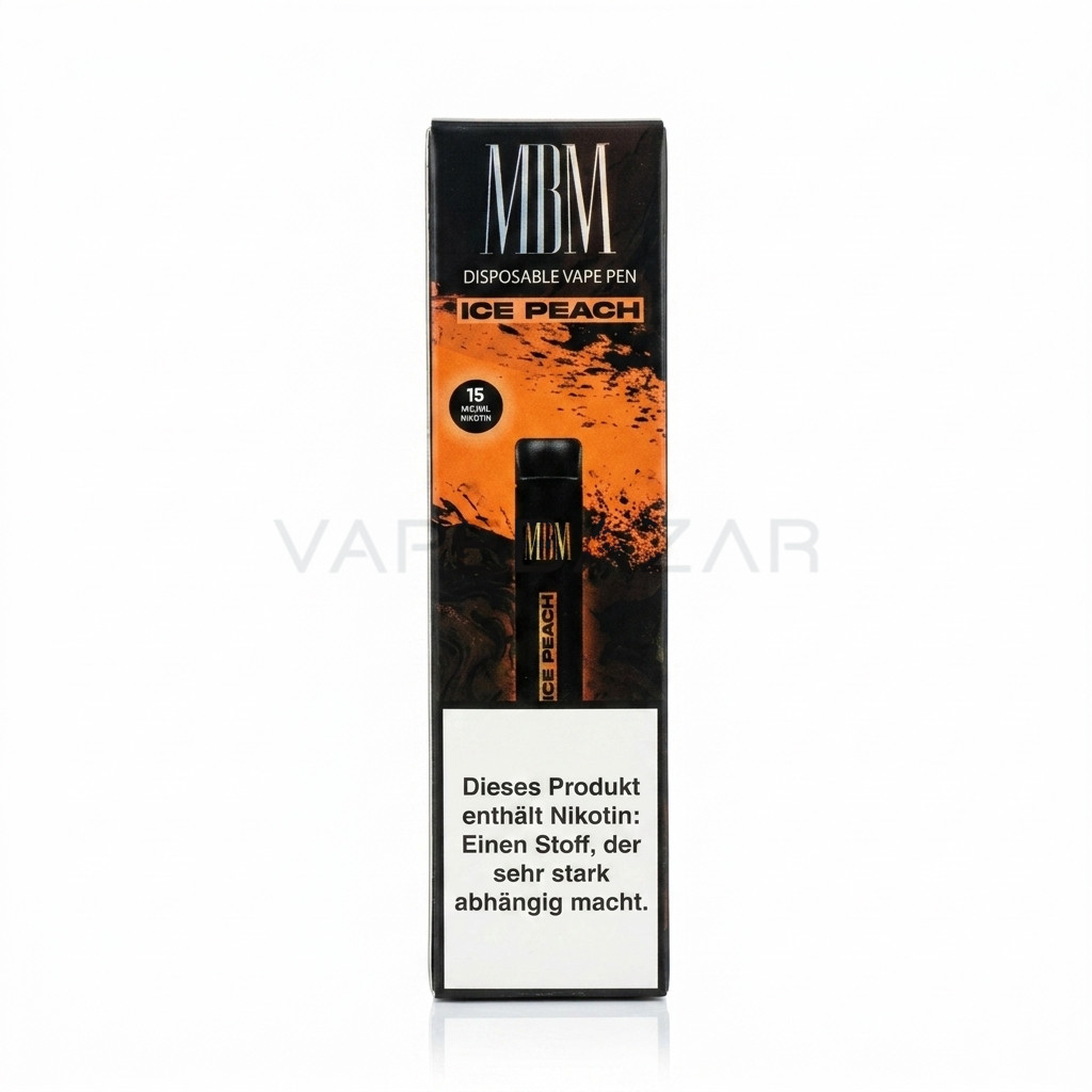 MBM Einweg Vape Ice Peach weiss | Vapebazar Mbm Einweg Vape – Ice Peach – Weiss