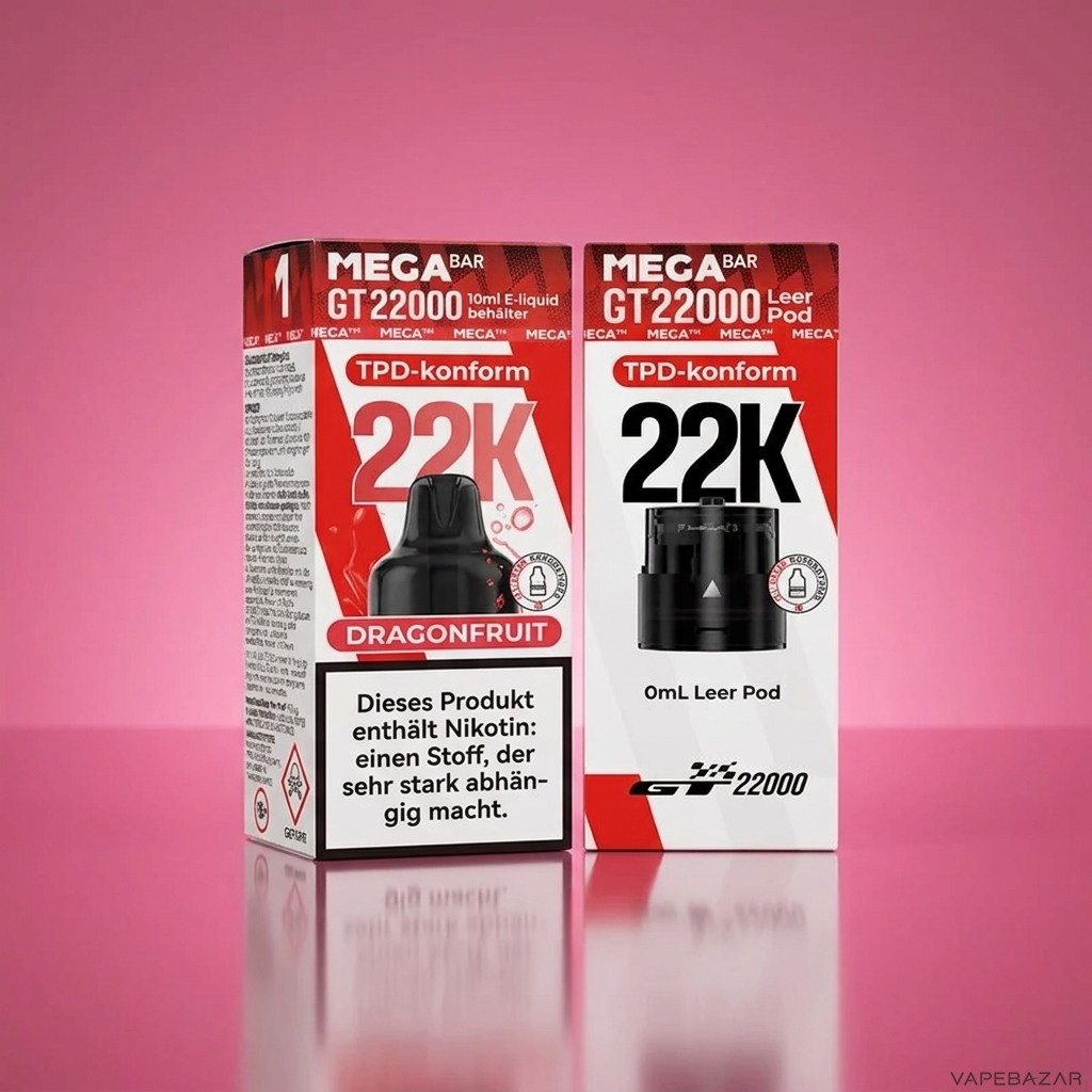 Megabar GT22000 Dragonfruit dezent | Vapebazar Megabar Gt22000 Dragonfruit Vapebazar