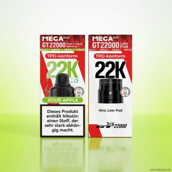 Megabar GT22000 Sour Apple Vapebazar