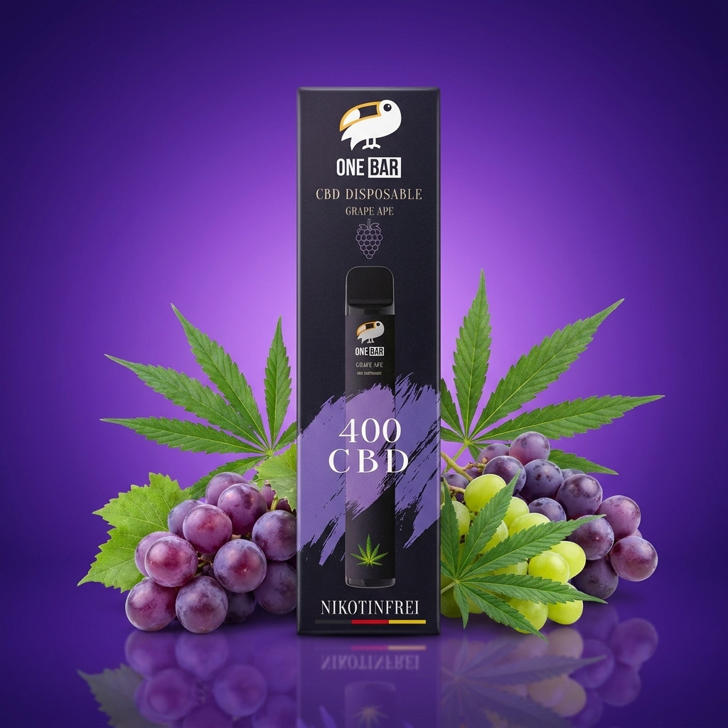 One Bar CBD Grape Ape | Vapebazar One Bar Cbd – Grape Ape – Nikotinfrei