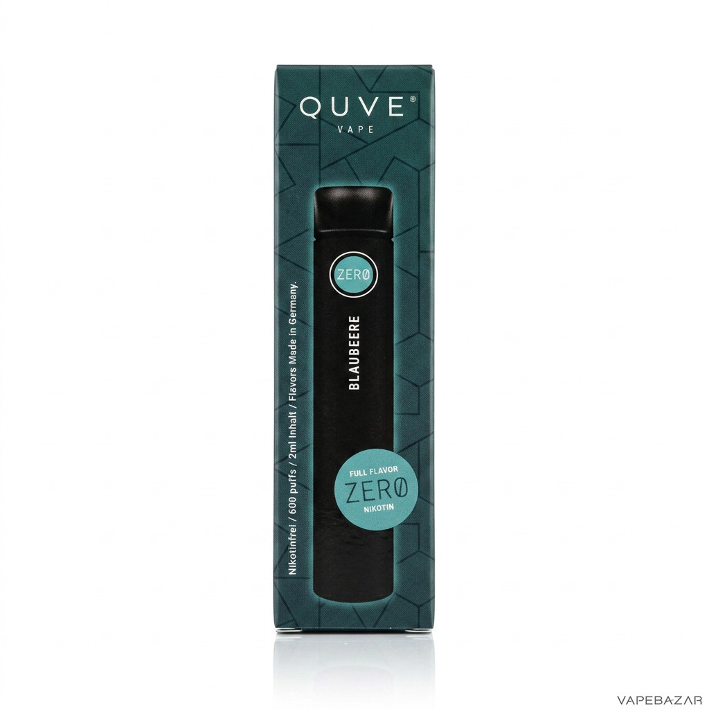 QUVE Vape Blaubeere Drittbild | Vapebazar Quve Vape – Blaubeere – Nikotinfrei Einweg Vape