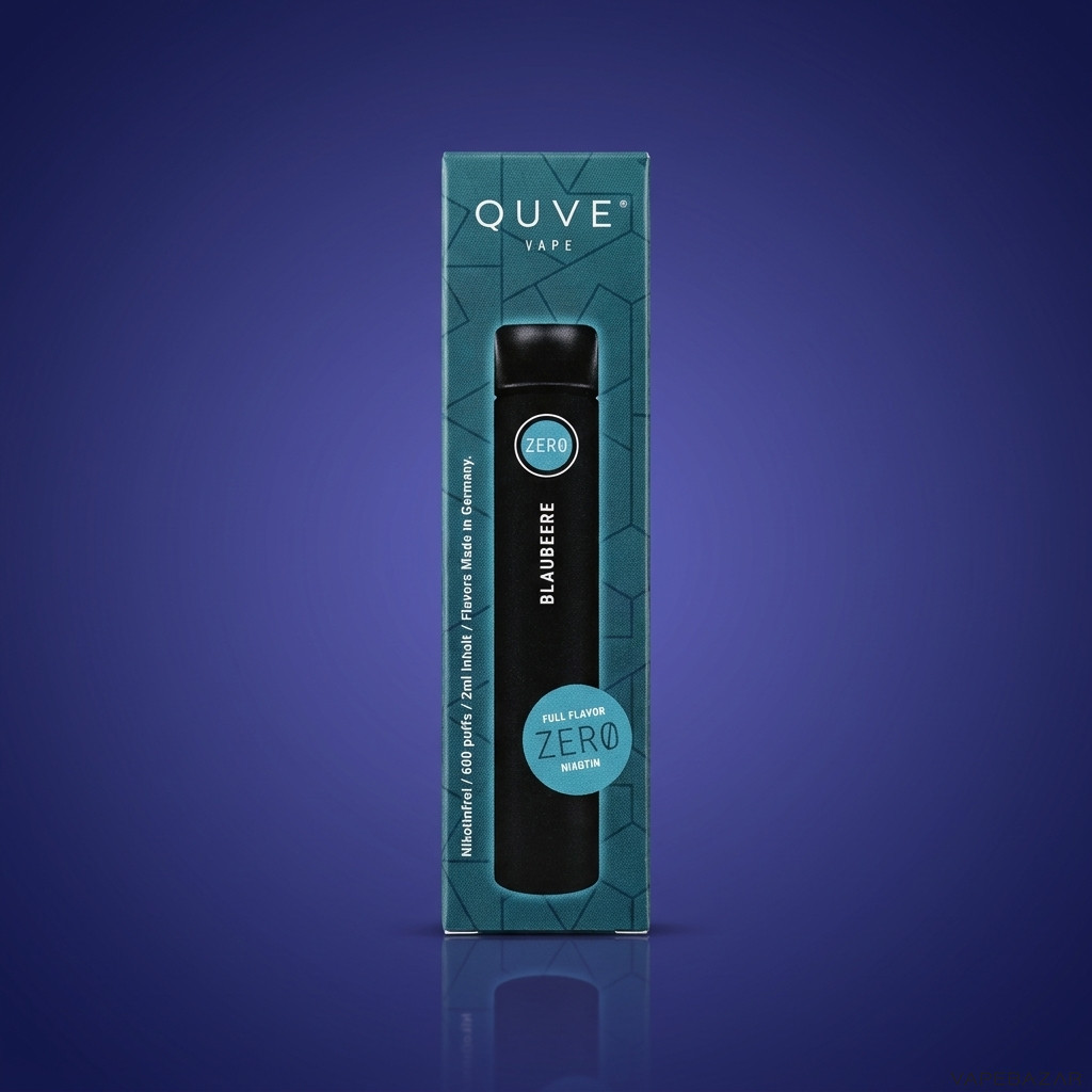 QUVE Vape Blaubeere Zweitbild | Vapebazar Quve Vape – Blaubeere – Nikotinfrei Einweg Vape