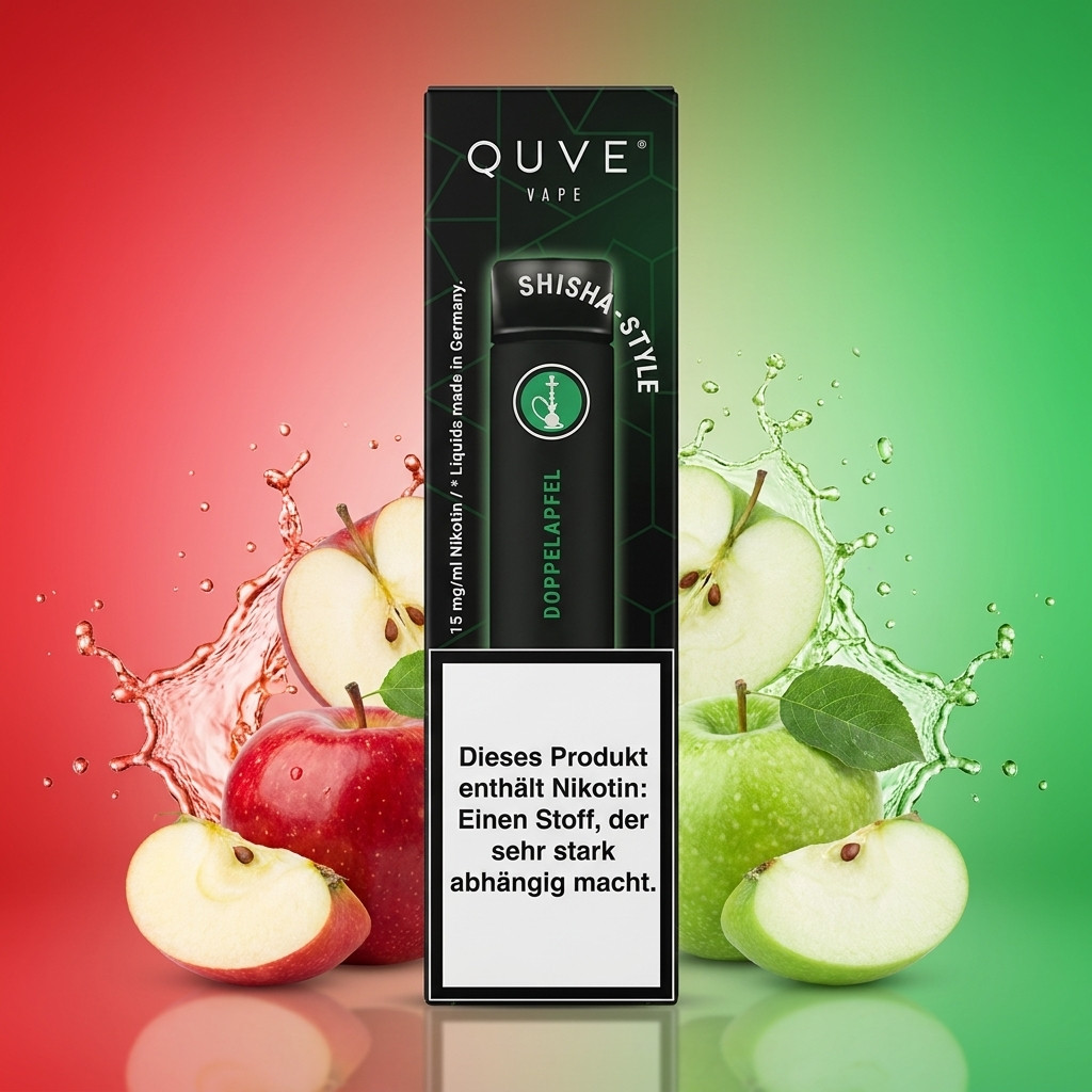QUVE Vape Doppelapfel Erstbild | Vapebazar Quve Vape – Doppelapfel – Einweg Vape