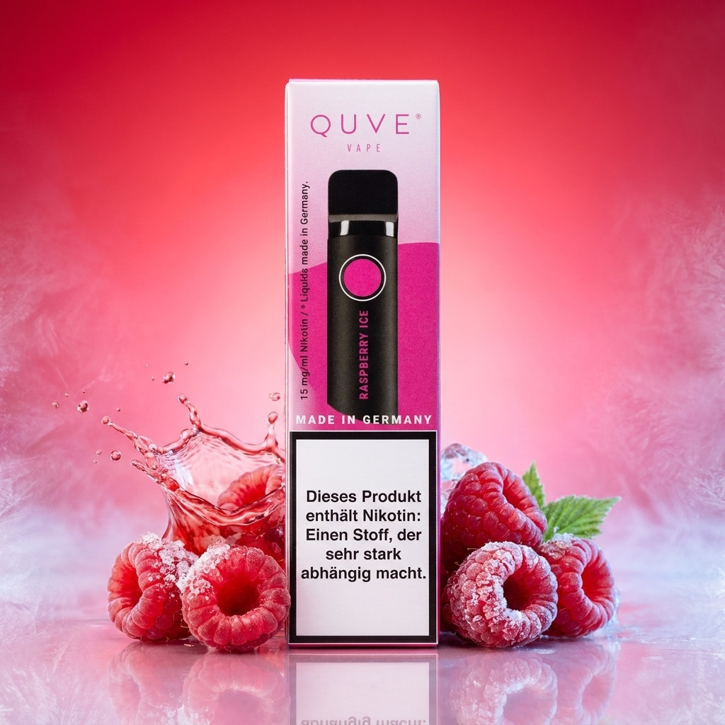 QUVE Vape Raspberry Ice Erstbild | Vapebazar Quve Vape – Raspberry Ice – Einweg Vape