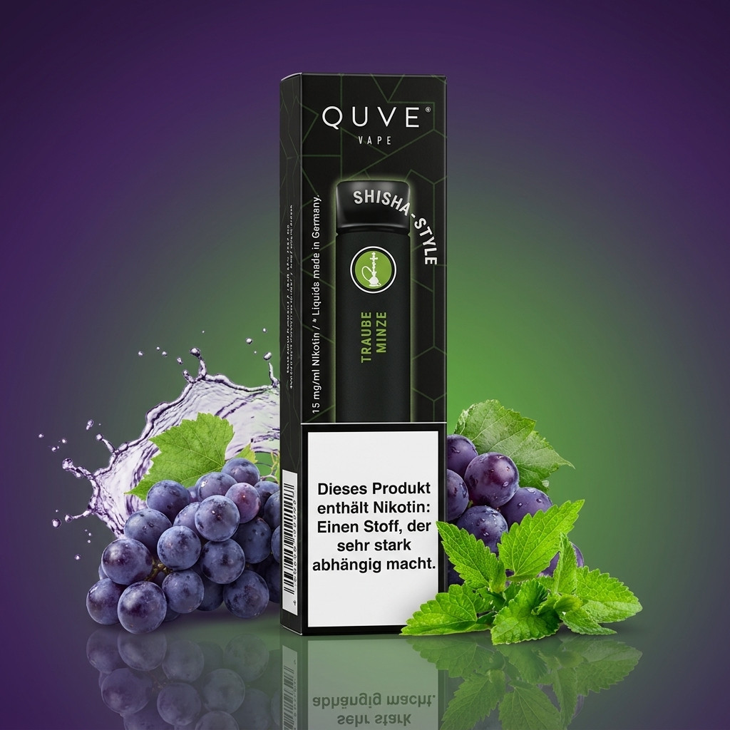 QUVE Vape Traube Minze Erstbild | Vapebazar Quve Vape – Traube Minze – Einweg Vape