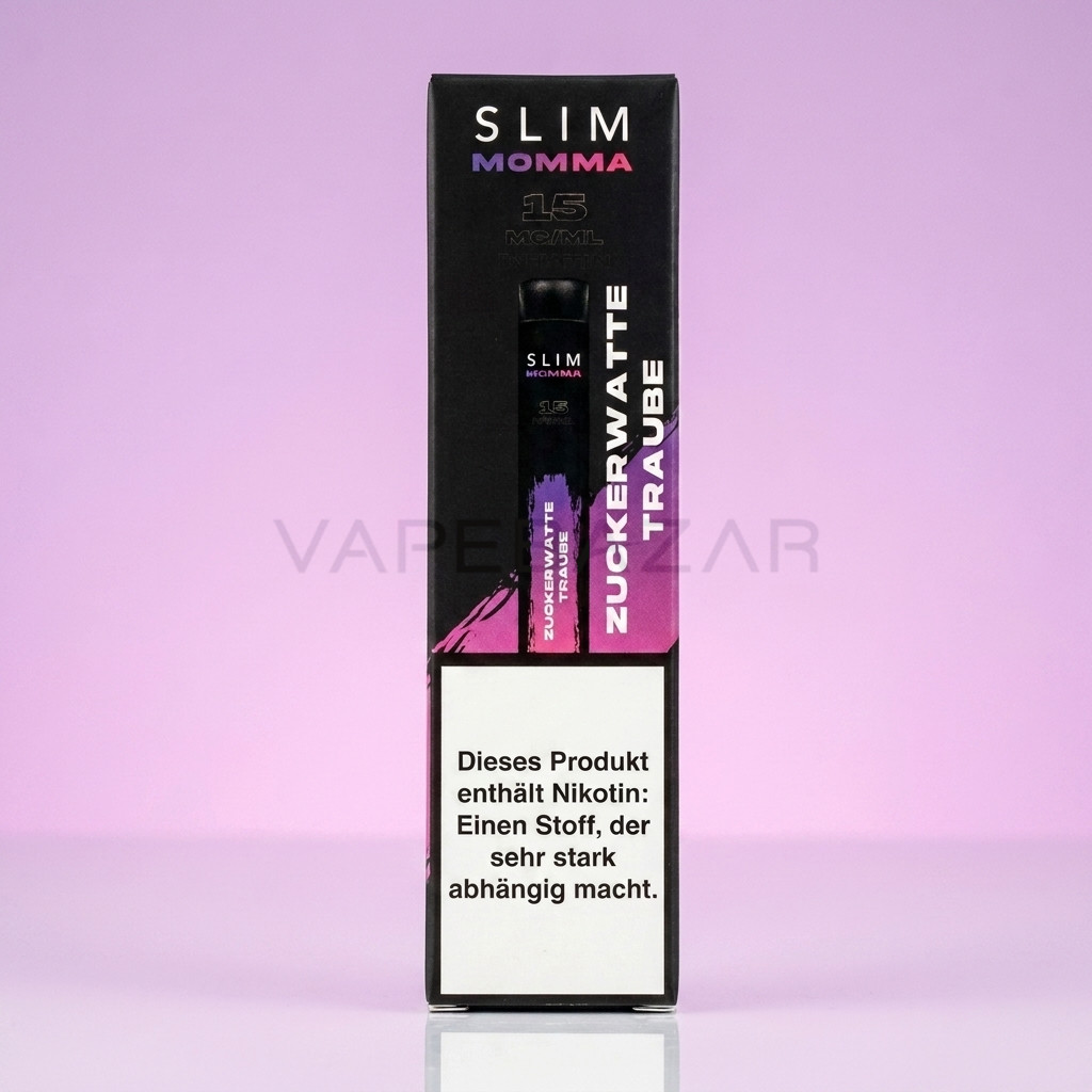Slim Momma Zuckerwatte Traube Zweitbild | Vapebazar Slim Momma Einweg Vape – Zuckerwatte Traube – Zweitbild