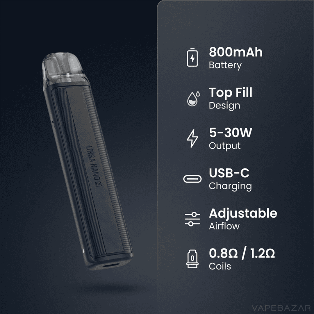 Ursa Nano 3 2 | Vapebazar Lost Vape - Ursa Nano 3 - Twill Black