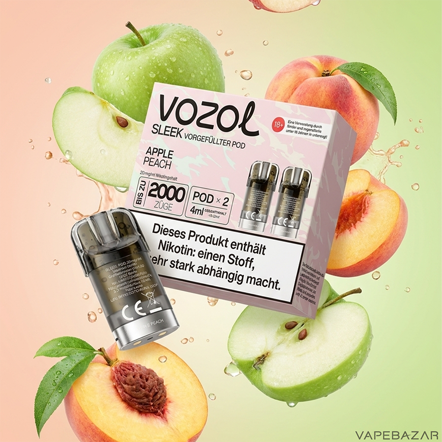 Vozol Sleek Apple Peach | Vapebazar Vozol Sleek – Apple Peach