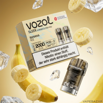 Vozol Sleek Banana Ice | Vapebazar Vozol Sleek – Banana Ice