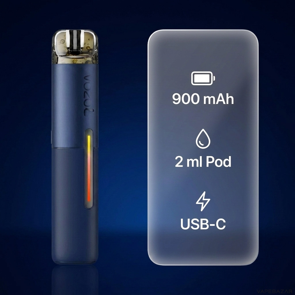 Vozol Sleek Basisgeraet Navy Blue Specs | Vapebazar Vozol Sleek Basisgerät – Navy Blue – Specs