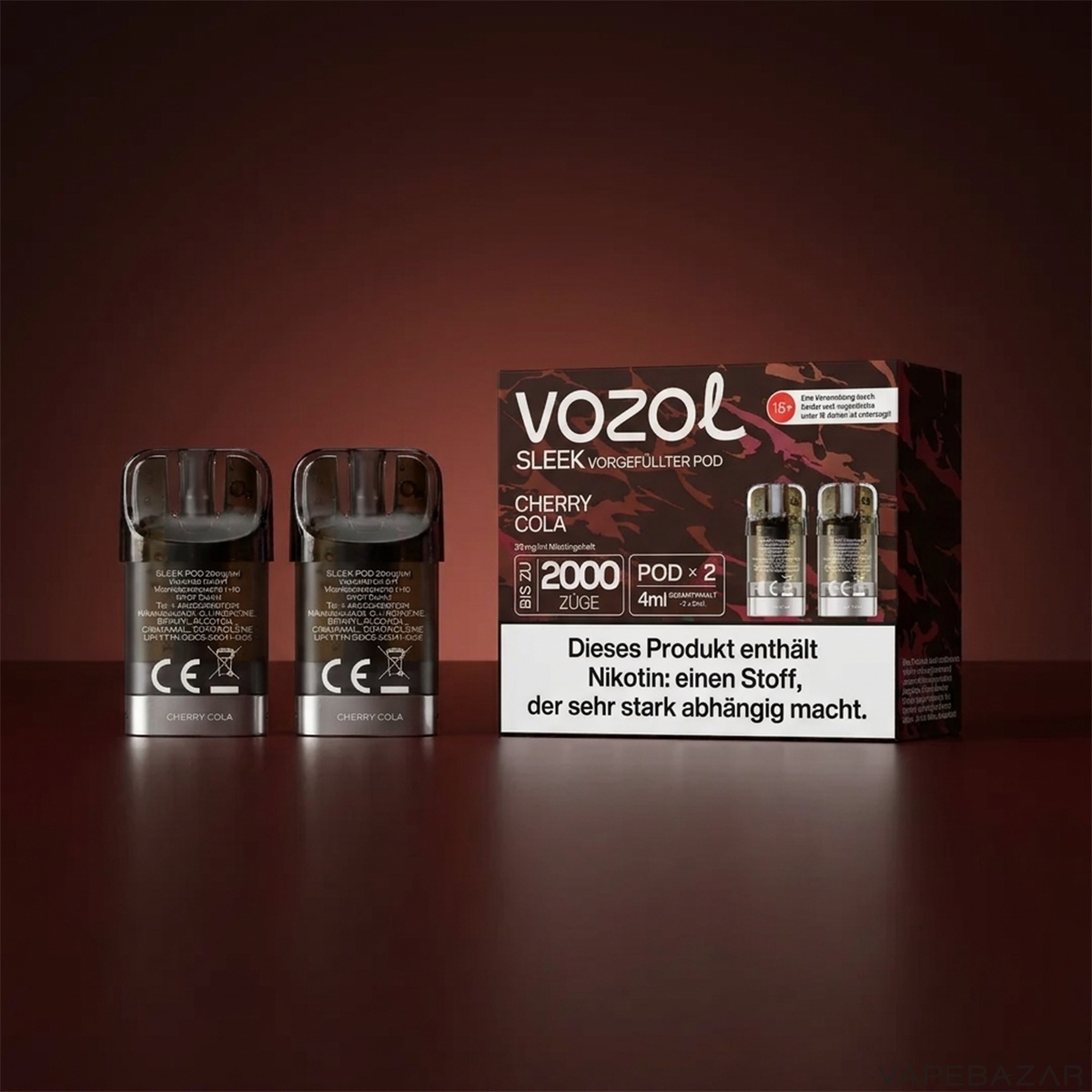 Vozol Sleek Cherry Cola Clean | Vapebazar Vozol Sleek – Cherry Cola – Clean