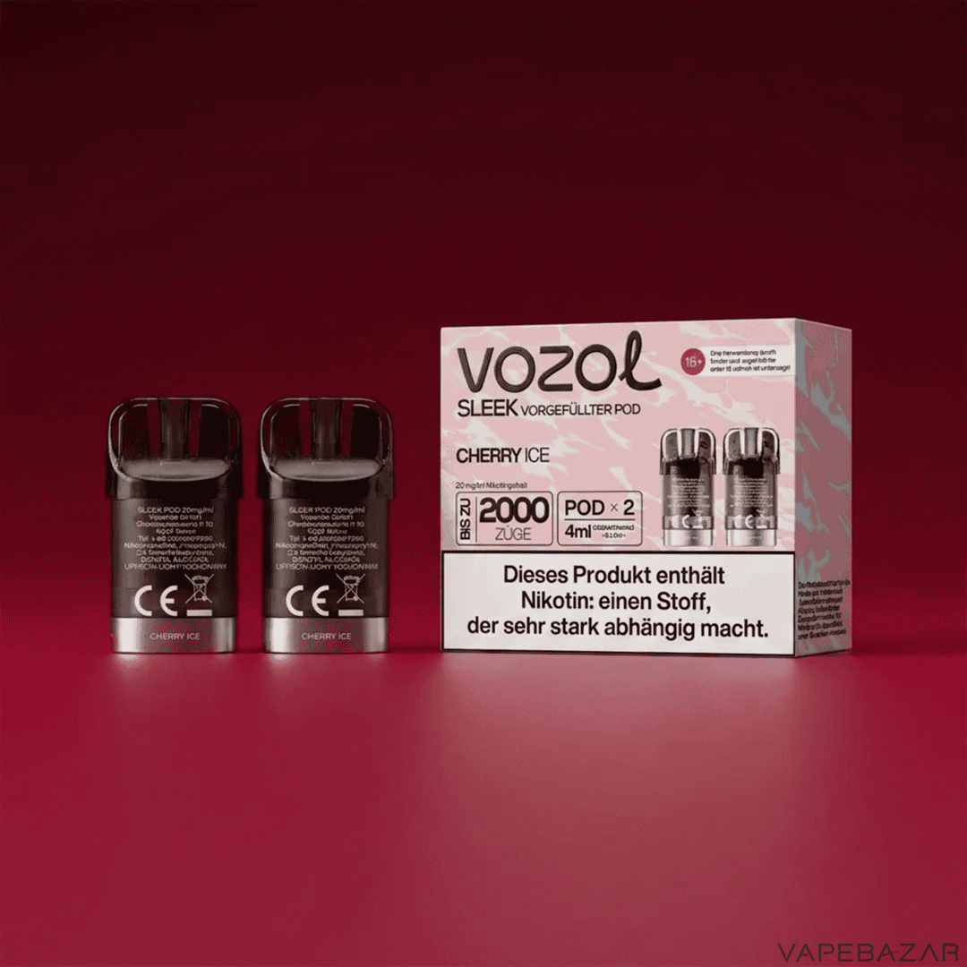 Vozol Sleek Cherry Ice Clean | Vapebazar Vozol Sleek – Cherry Ice – Clean